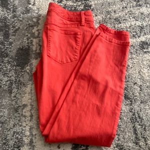The Limited Orange Skinny Jeans Size 10